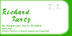 richard kurtz business card